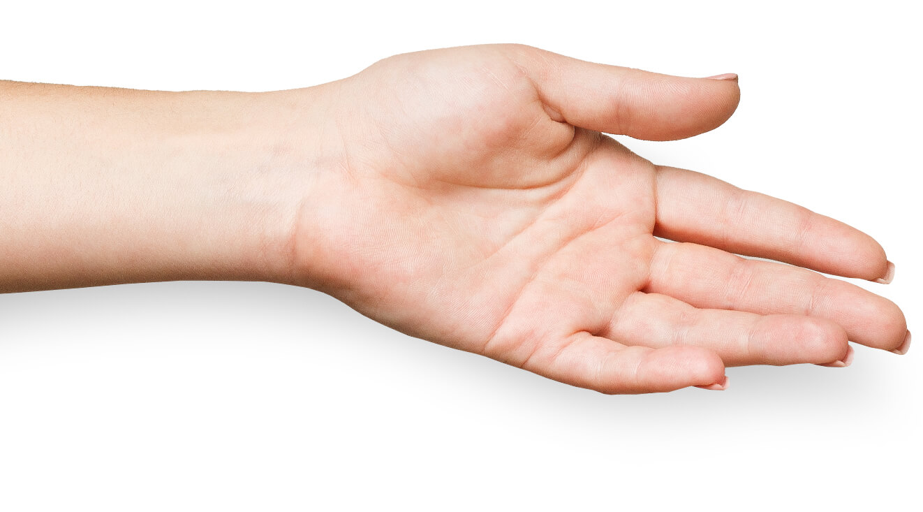 Adult hand reaching out to a child's hand